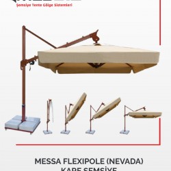 MESSA FLEXIPOLE (NEVADA) KARE YANDAN GÖVDELİ ŞEMSİYE