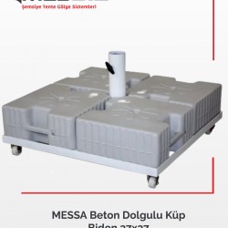 Messa Beton Dolgulu Küp Bidon 37x37