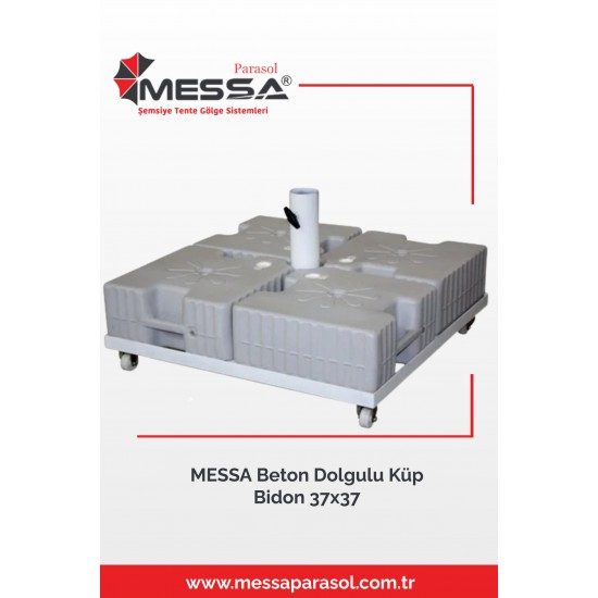 Messa Beton Dolgulu Küp Bidon 37x37 Messa Beton Dolgulu Küp Bidon 37x37